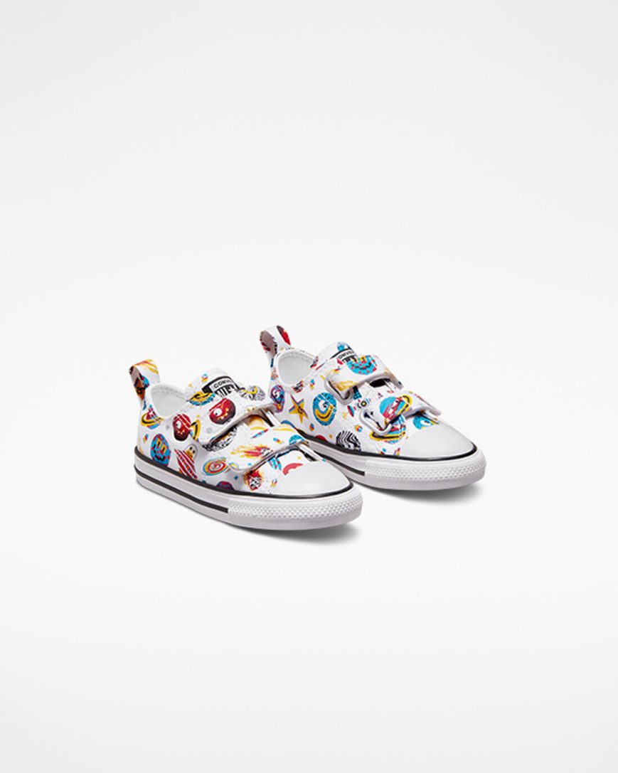 Girls' Converse Chuck Taylor All Star Easy-On Space Cruiser Low Top Shoes White / Red | AU E4C08D